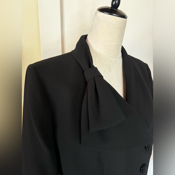 Vintage 90’s Le Suit Bow Detail Blazer Suit Jacket Formal Event Office noir - Picture 11 of 11